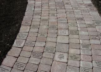 Engraved brick pavers