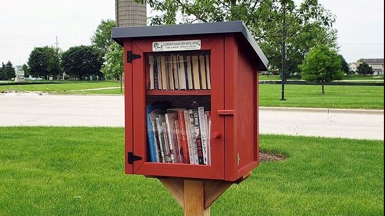 Free Little Library Box at Police Department