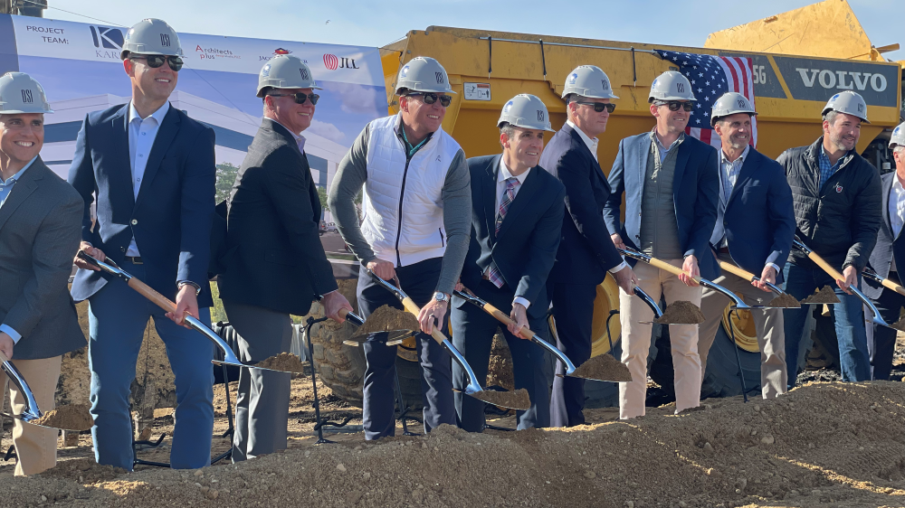 Groundbreaking Image with shovels at Karis West Center