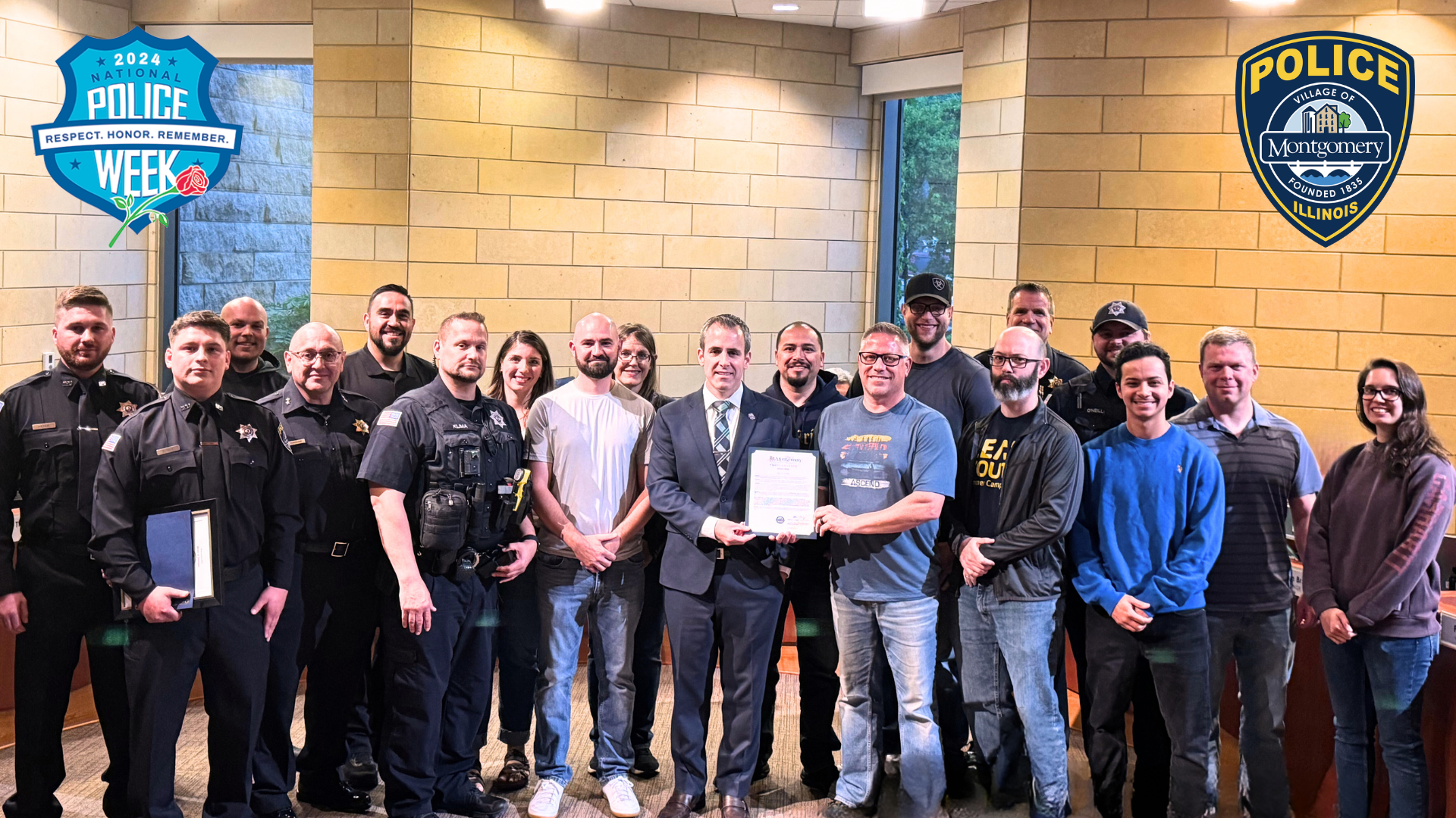 Image of Police Officers at Village Board Meeting May 2024