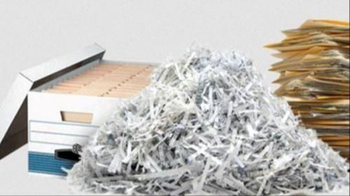 Box of Paper to be Shredded