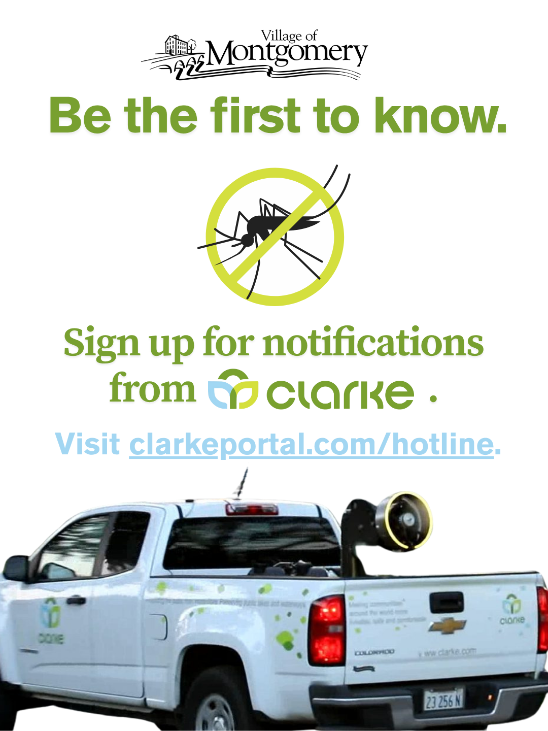 Sign Up for Clarke Mosquito Abatement Notifications